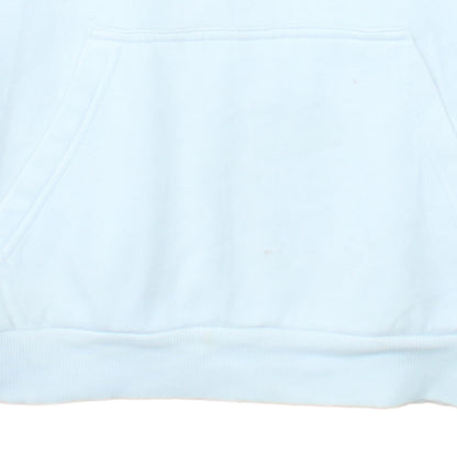 Adidas Womens White Pullover Hoodie Small Logo Cotton Blend Casual