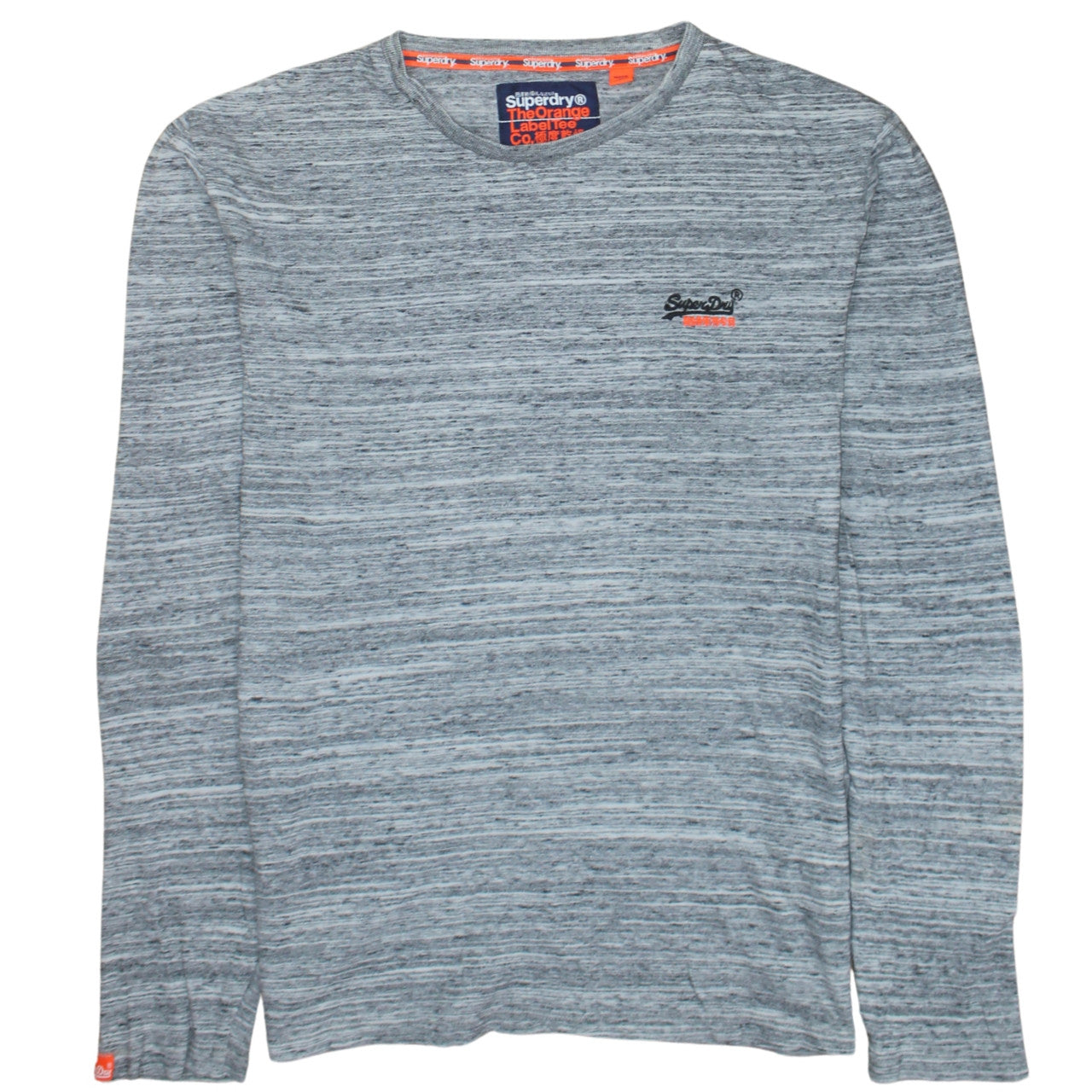 Superdry Men's Grey Long Sleeve Cotton T-Shirt XL