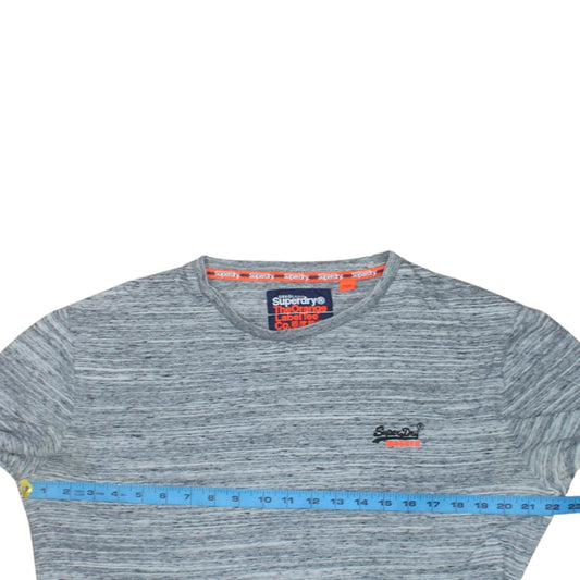 Superdry Men's Grey Long Sleeve Cotton T-Shirt XL