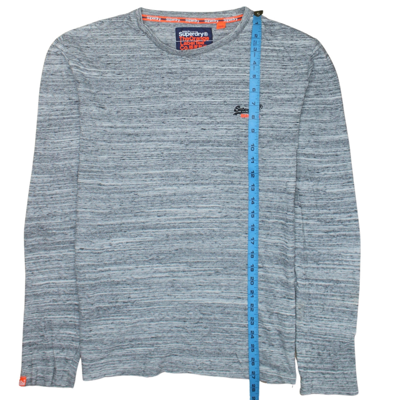 Superdry Men's Grey Long Sleeve Cotton T-Shirt XL