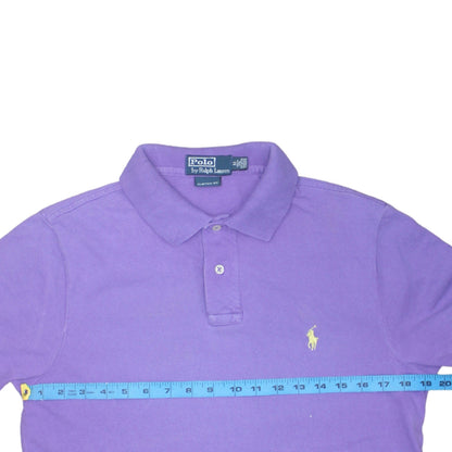 Ralph Lauren Men's Purple Custom Fit Cotton Polo Shirt Size M
