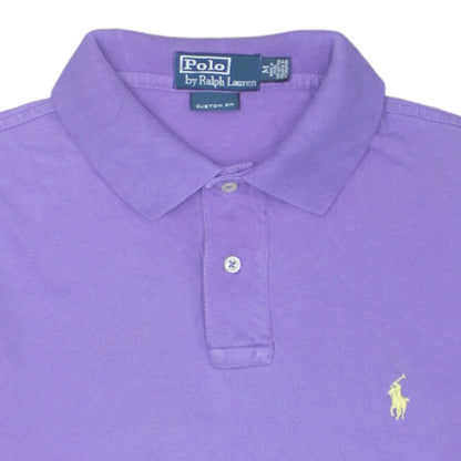 Ralph Lauren Men's Purple Custom Fit Cotton Polo Shirt Size M