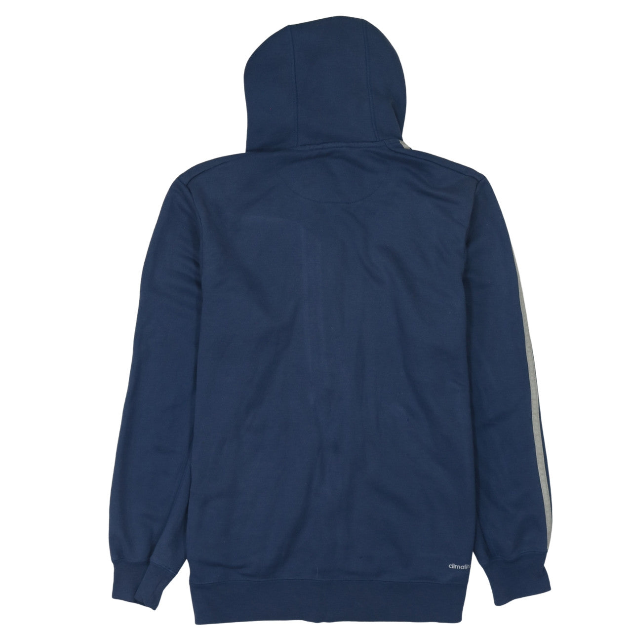 Adidas Men's Blue Full Zip Hoodie L Sports Essentials Climalite