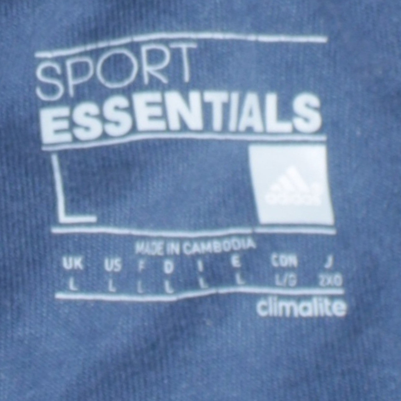 Adidas Men's Blue Full Zip Hoodie L Sports Essentials Climalite