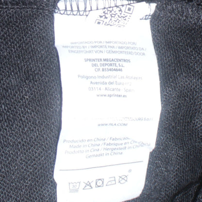 Fila Womens Black Large Pullover Hoodie with Logo and Tape Detail