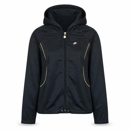 Nike Womens Black Full Zip Hooded Sweatshirt M 10 Polyester Blend