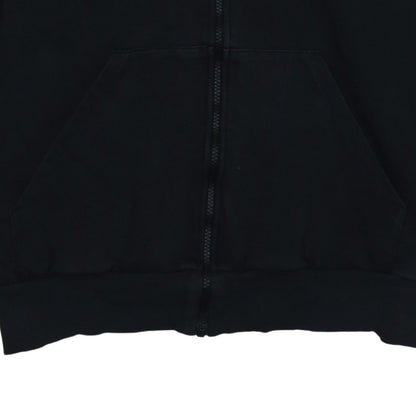 Adidas Women Black Full Zip Hoodie XL Cotton Blend Hooded Sweatshirt