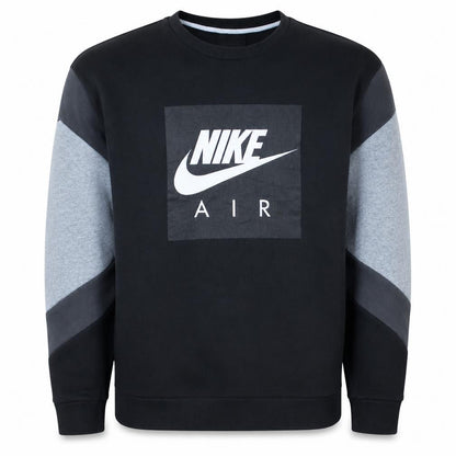 Nike Air Mens Black Small Pullover Sweatshirt Crew Neck Fleece