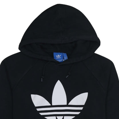 Adidas Women’s Black Pullover Hoodie, Medium, Logo Print, Casual Wear
