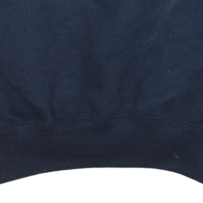 Russell Men's Black V-Neck Pullover Sweatshirt S Embroidered Davis Cup Logo