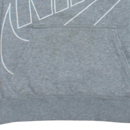 Nike Boys Grey Pullover Hoodie 12-13 Years Large Graphic Print Logo