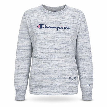 Champion Women’s Grey Marl Pullover Sweatshirt Large Cotton Blend