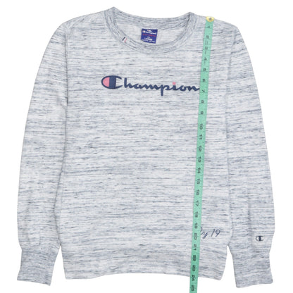 Champion Women’s Grey Marl Pullover Sweatshirt Large Cotton Blend