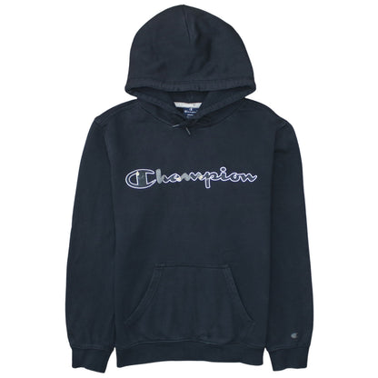 Champion Men's Black Pullover Hoodie Small Logo Fleece Sweatshirt