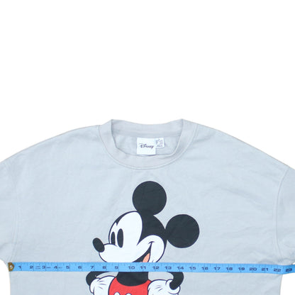 Disney Women's Grey Mickey Mouse Pullover Sweatshirt Size M 12/14