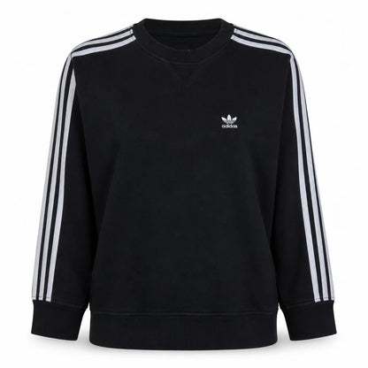 Adidas Women Black Crew Neck Pullover Sweatshirt UK 10