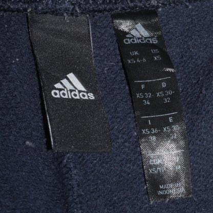 adidas Womens Blue XS Jogger Sweatpants Elastic Waist Fleece