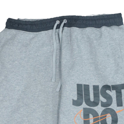 Nike Men's Grey Jogger Sweatpants L Elastic Waist Logo Sportswear
