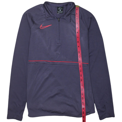 Nike Womens Purple Dri-FIT 1/4 Zip Sweatshirt XS Sports Top