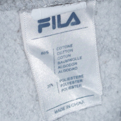 Fila Men's Grey Full Zip Hoodie Size L Sportswear Sweatshirt