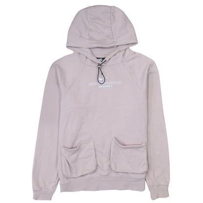 Nike Women’s Beige XS Pullover Hoodie with Drawstring & Kangaroo Pockets