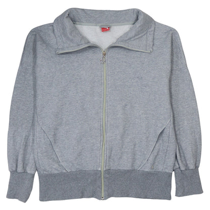 Puma Womens Grey Full Zip Sweatshirt UK 14
