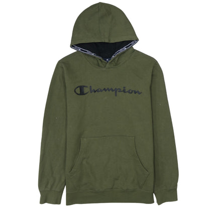 Champion Boys Olive Green Pullover Hoodie XL 13-14 Years Cotton Blend