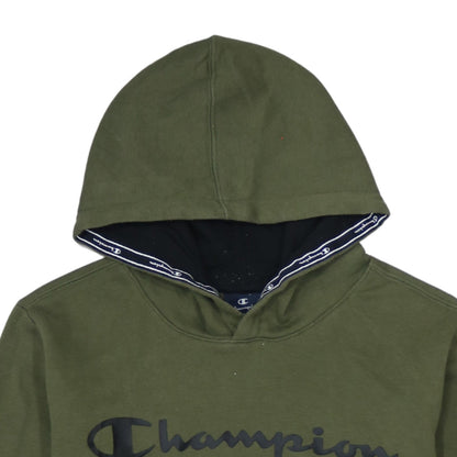 Champion Boys Olive Green Pullover Hoodie XL 13-14 Years Cotton Blend