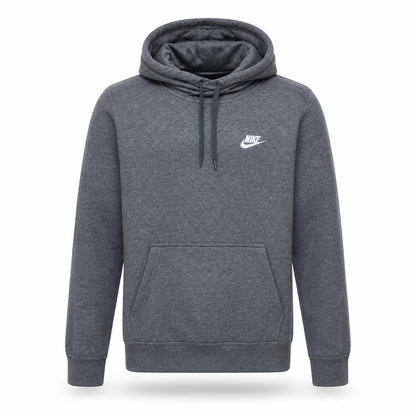 Nike Men's Grey Pullover Hoodie Size M Fleece Regular Fit
