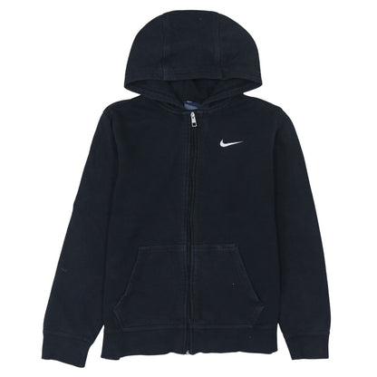Nike Boys Black Full Zip Hoodie XL 13-15 Years Fleece Lined
