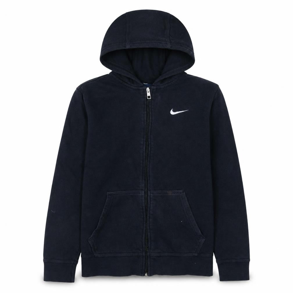 Nike Boys Black Full Zip Hoodie XL 13-15 Years Fleece Lined