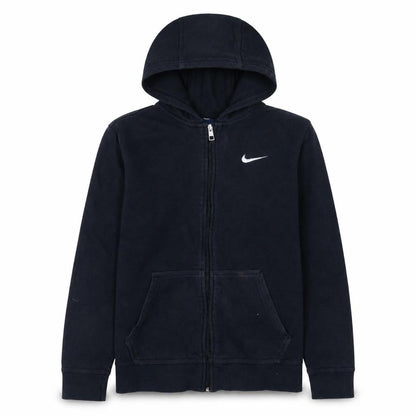 Nike Boys Black Full Zip Hoodie XL 13-15 Years Fleece Lined