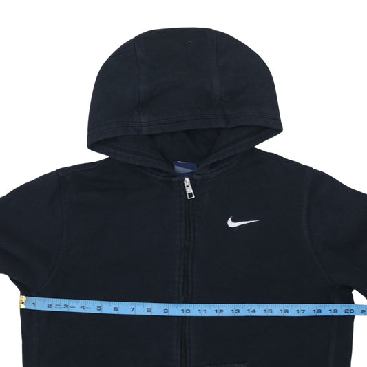 Nike Boys Black Full Zip Hoodie XL 13-15 Years Fleece Lined