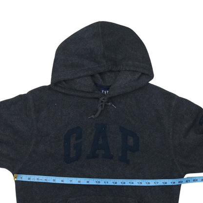 GAP Men Grey Pullover Hoodie XS Logo Fleece Sweatshirt