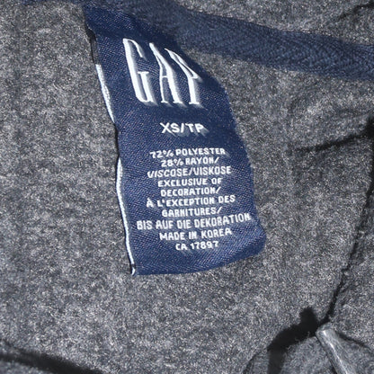 GAP Men Grey Pullover Hoodie XS Logo Fleece Sweatshirt