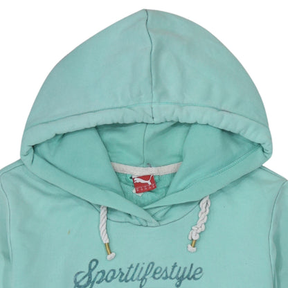 Puma Women's Mint Green Hooded Pullover Sweatshirt Size 16