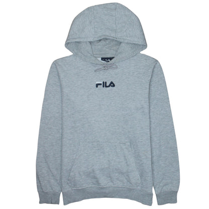 FILA Men's Small Grey Pullover Hoodie Embroidered Logo