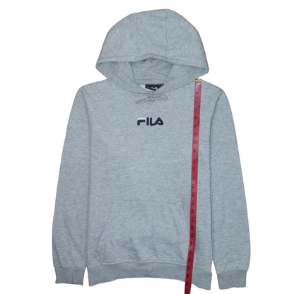 FILA Men's Small Grey Pullover Hoodie Embroidered Logo