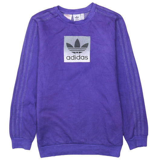 Adidas Boys Purple Crew Neck Sweatshirt XL 15-16 Years Pullover Logo Style