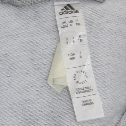 Adidas Mens Grey Full Zip Sweatshirt Jacket Size M Regular Fit
