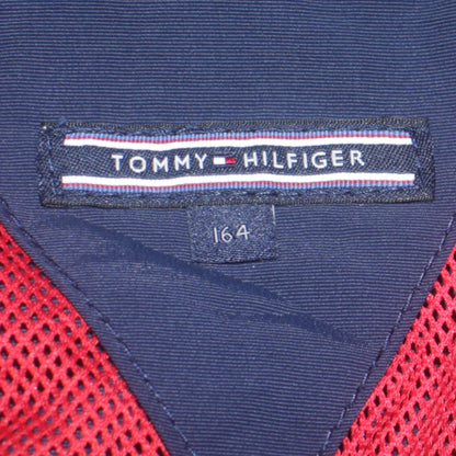 Tommy Hilfiger Boys Blue Hooded Windbreaker Jacket Size 14 Years