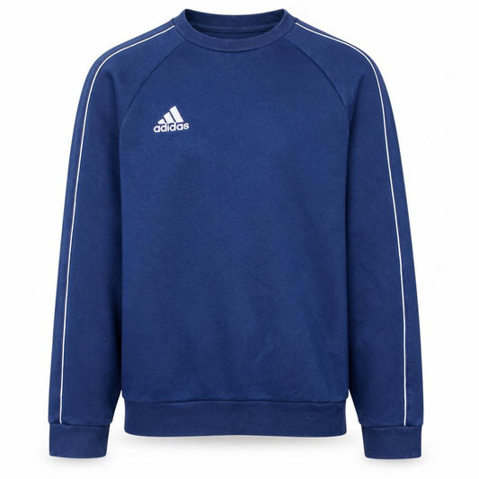 Front view of Adidas Men's Blue XS Crew Neck Pullover Sports Sweatshirt