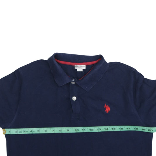 U.S. Polo Assn. Men's Blue Regular Fit Cotton Polo Shirt L