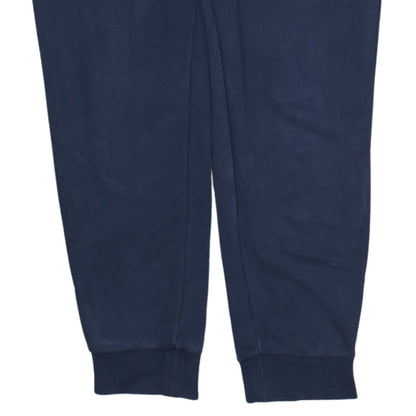 Adidas Womens Blue Jogger Sweatpants L Fleece Tapered Trousers