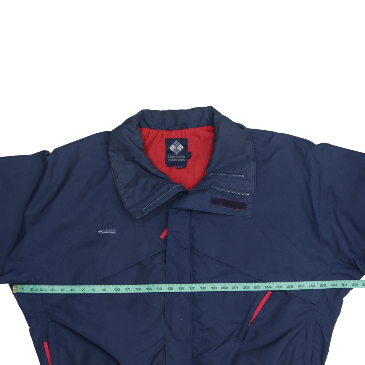 Columbia Men's Blue M Windbreaker Jacket with Red Lining