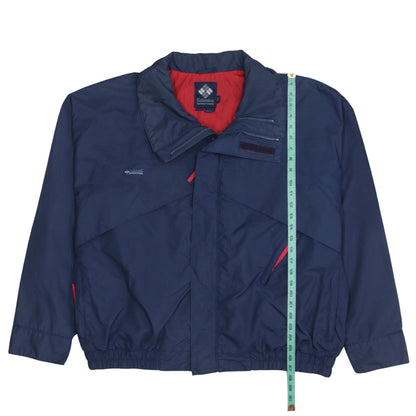 Columbia Men's Blue M Windbreaker Jacket with Red Lining