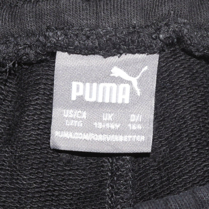 Puma Boys Black Jogger Sweatpants 14 Years Cotton Blend Fleece Trousers