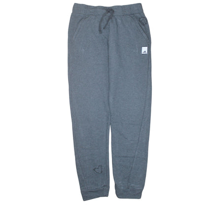 Adidas Womens Grey Cotton Blend Drawstring Sweatpants S