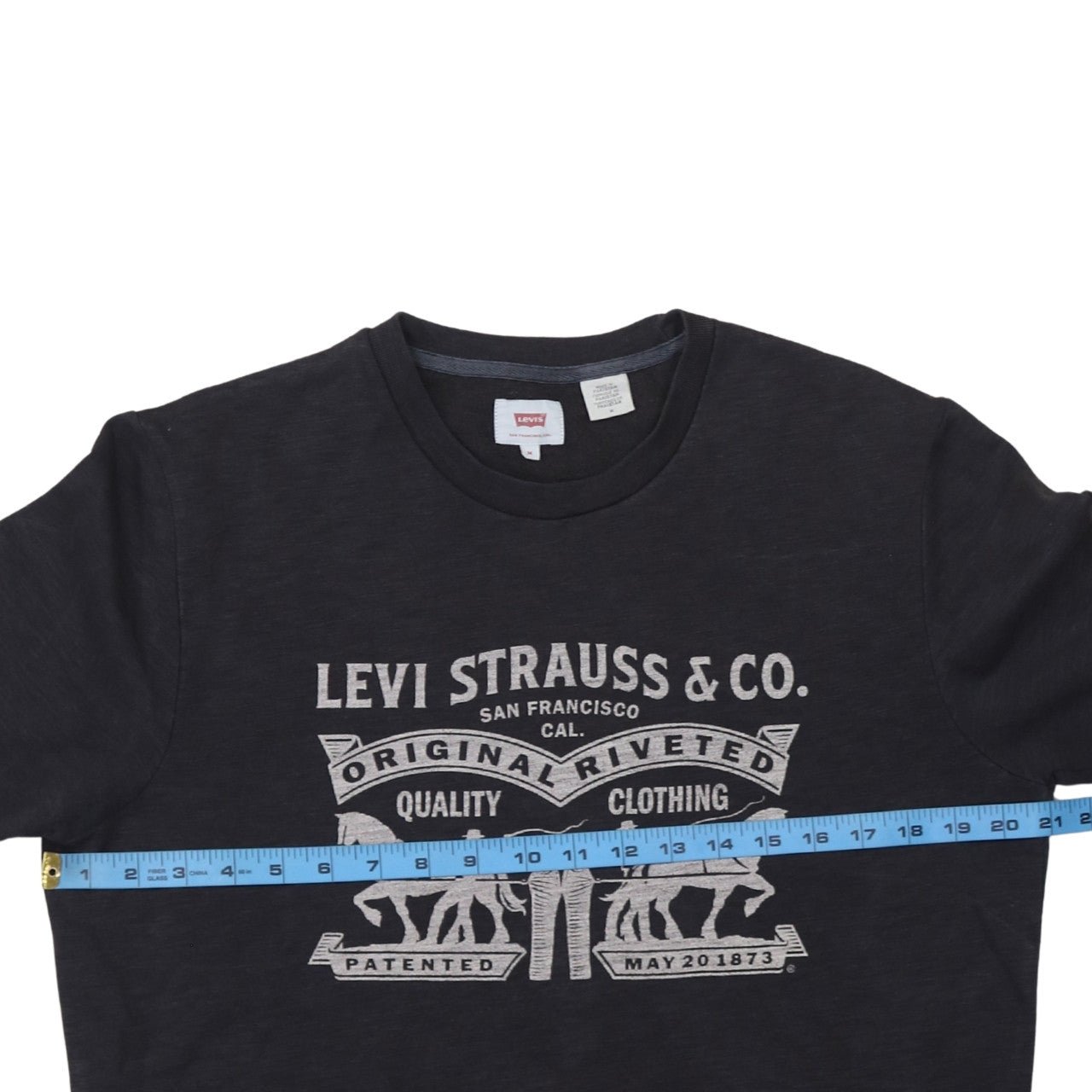 Levi's Men's Black Logo Crew Neck Long Sleeve T-Shirt Size M