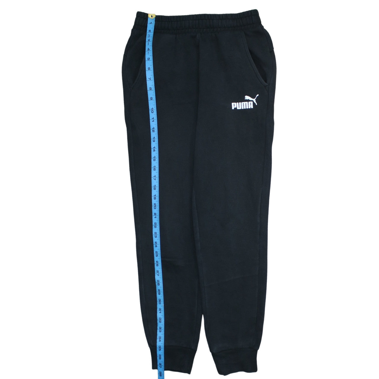 Puma Men's Black Small Regular Fit Fleece Sweatpants